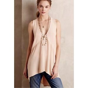 ANTHROPOLOGIE-LEFT Of Center “Avie” High Low Crepe Sleeveless Tank (Size:Small)